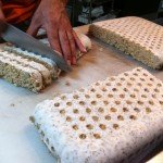 Finished tempeh made in stainless steel tray (Sandor)