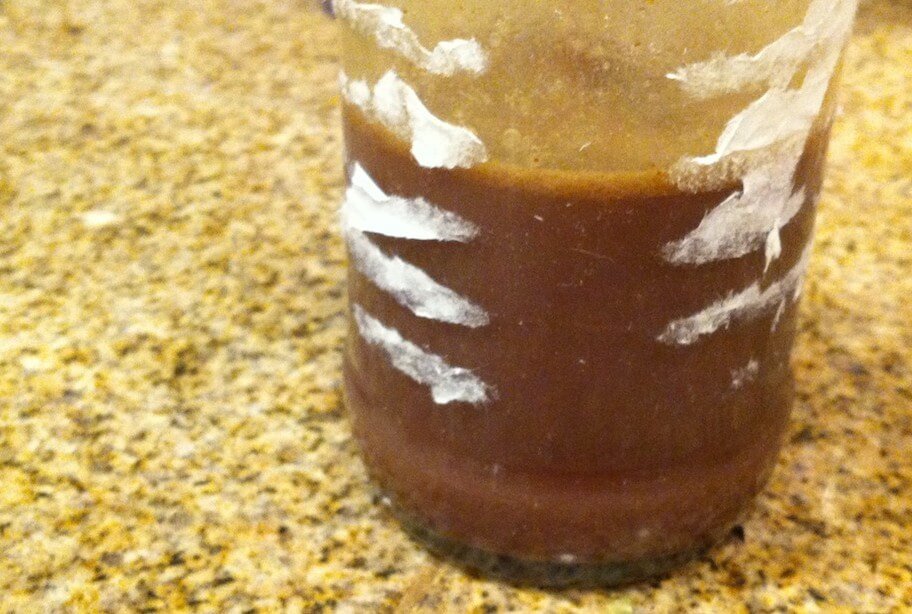 Finished sauce (in recycled rice vinegar bottle)