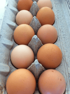 Pastured, unwashed eggs