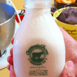 Claravale Farm sells raw dairy, like this delicious cream which was used to make butter.