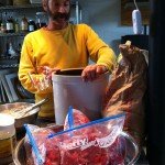 Sandor Katz makes strawberry wine, November 2011