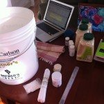 Some of the equipment and ingredients