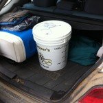 Bucket on its way down to the farm. Ease on down, ease on down the road!