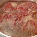 Pitching the yeast on top of the strawberry must
